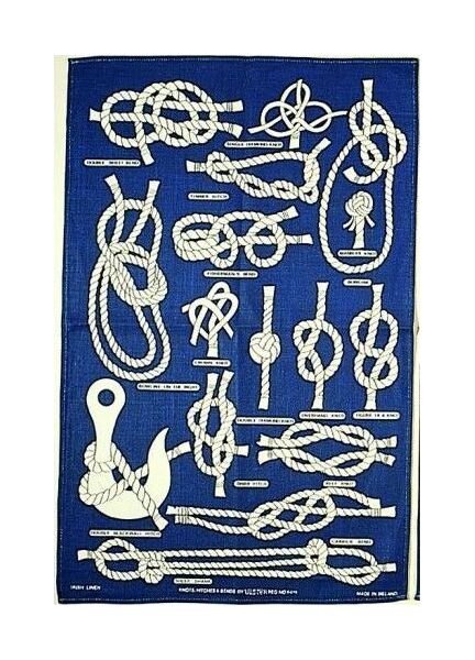 Nauticalia Galley Tea Towel - Knots Pattern